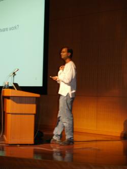 Sriram K. Rajamani is giving a keynote speech