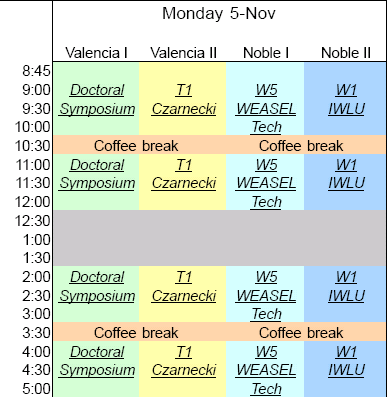 Monday at a Glance